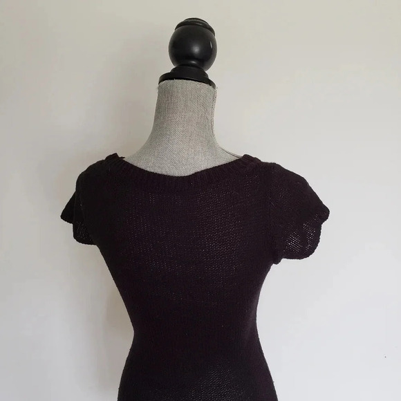L.E.I. Sweater Dress Black Pull Over Round Medium - Picture 7 of 8